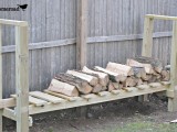 simple wooden log holder