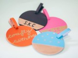 colorful luggage tags