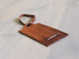 simple leather luggage tags