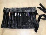faux leather makeup brush roll