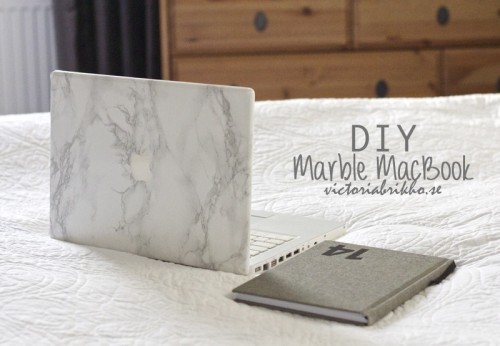 DIY Marble Laptop Decorating