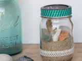 beachy mason jar terrarium