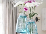 mason jar hanging vases
