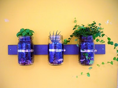 mason jar wall planter (via shelterness)