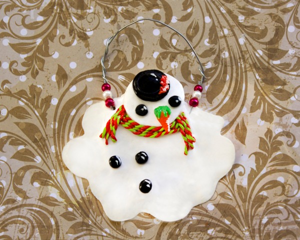 Picture Of diy melting snowman hanging ornament  1