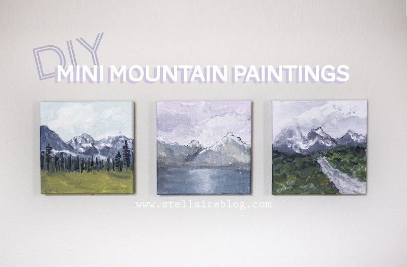 Diy mini mountain paintings for easy home decor  1