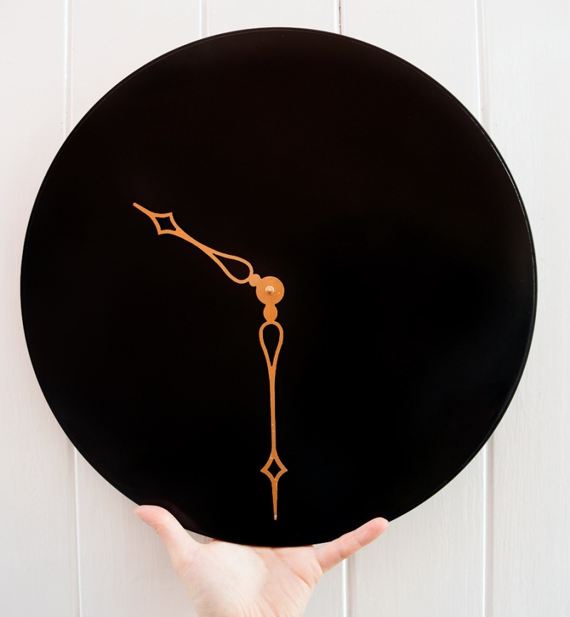 Picture Of diy minimal wall clock with copper hands  1