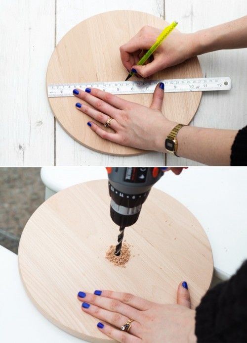DIY Minimalist Wall Clock Of A Chopping Board