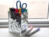 Diy Mirror Mosaic Pencil Holder