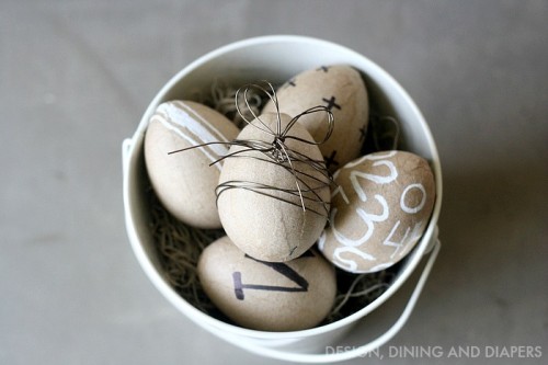 Diy Modern Easter Eggs Of Paper Mache