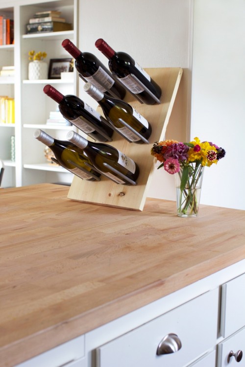 DIY Modern Wine Rack That Doubles As Decor