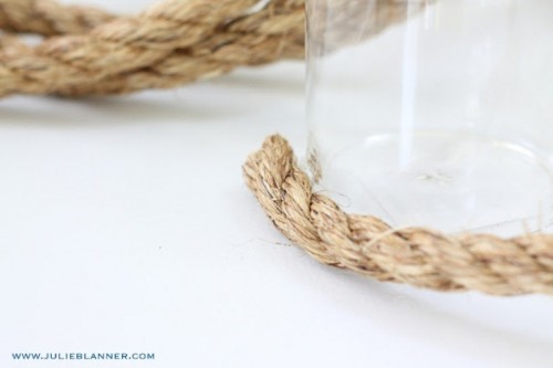 Diy Nautical Vase Decorated With Thick Rope