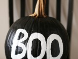 spooky painted pumpkin