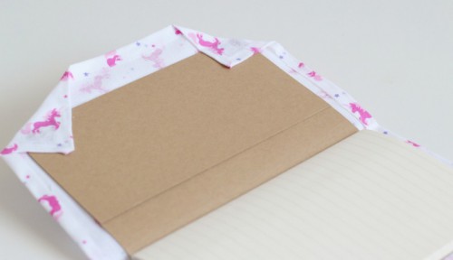 DIY No Sew Fabric Covered Notebook