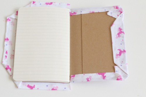 DIY No Sew Fabric Covered Notebook