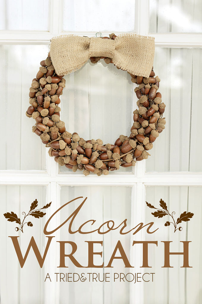 natural acorn wreath