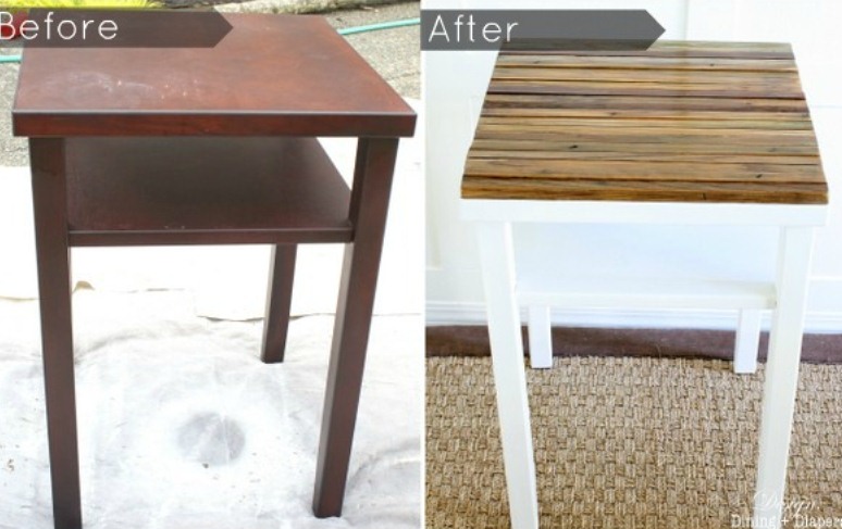 Diy Old Side Table Renovation With Reclaimed Wood
