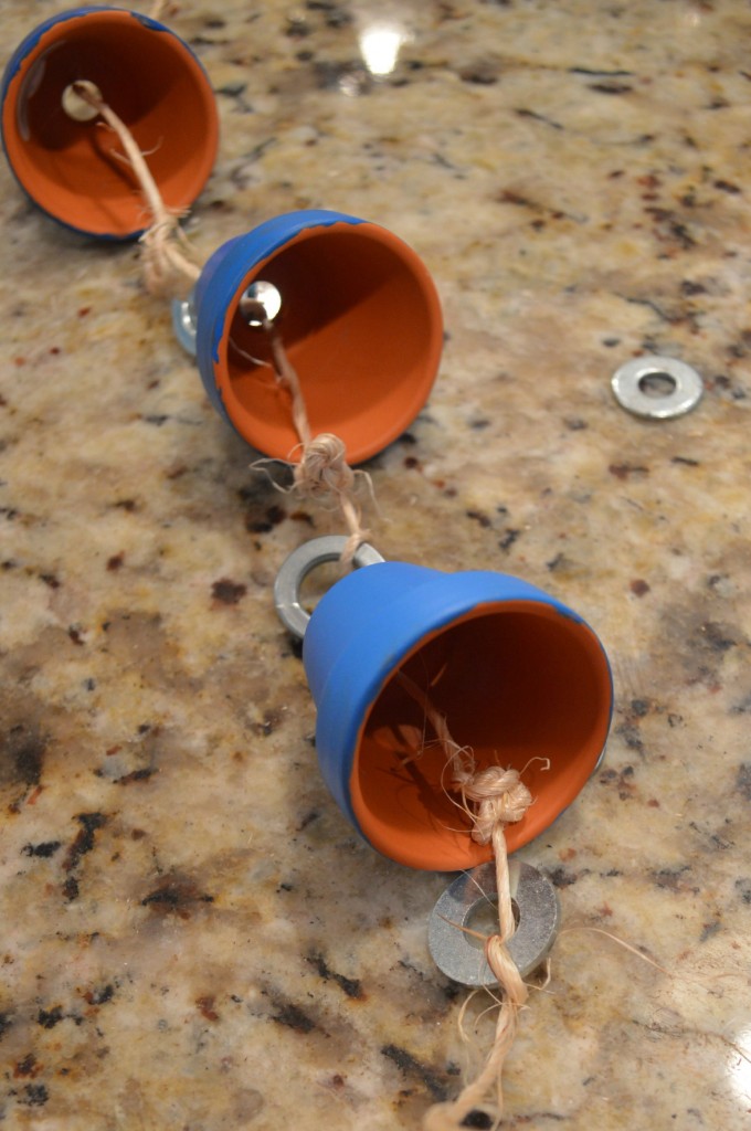 Picture Of diy ombre wind chimes from clay pots  3