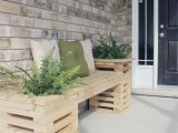 Diy Outdoor Cedar Bench With Planters