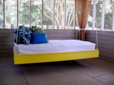 bright yellow hanging bed