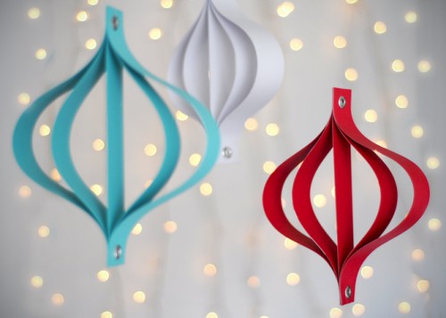 Modern DIY Paper Holiday Ornaments