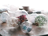 Glass Ball Ornaments Decorated With Tissue Paper