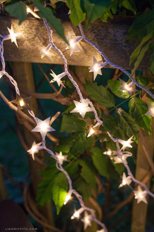 Diy Paper Foil Starry Lights For Outdoors