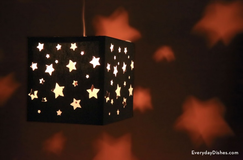 Picture Of diy paper lantern with a star pattern  1