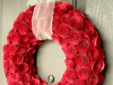 Diy Paper Rose Wreath