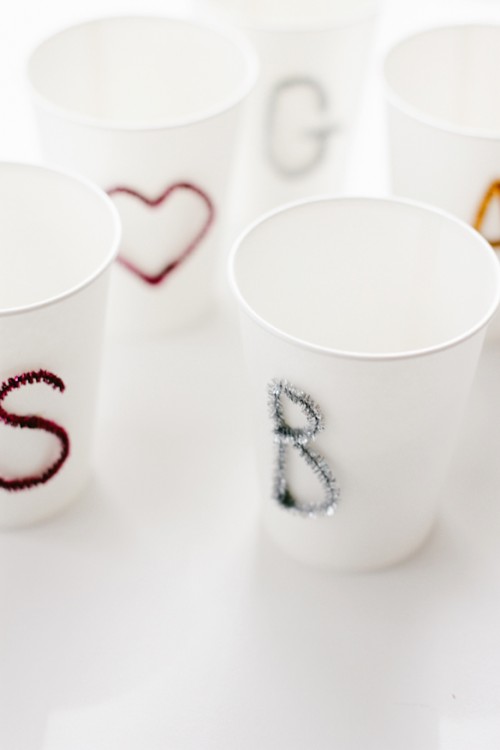 Diy Party Cups With Letters