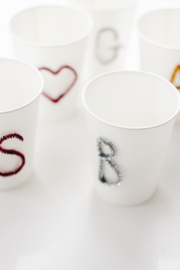 Diy Party Cups With Letters