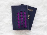 felt cutout passport case