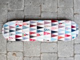 patchwork skateboard decor
