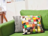 funny patchwork pillow case