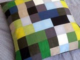 modern patchwork cushion
