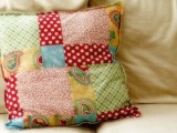 simple patchwork pillow