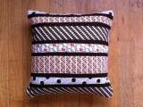 striped patchwork pillow