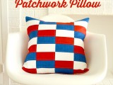 patriotic patchwork pillow