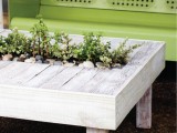 Diy Patio Coctail Table With Mini Garden