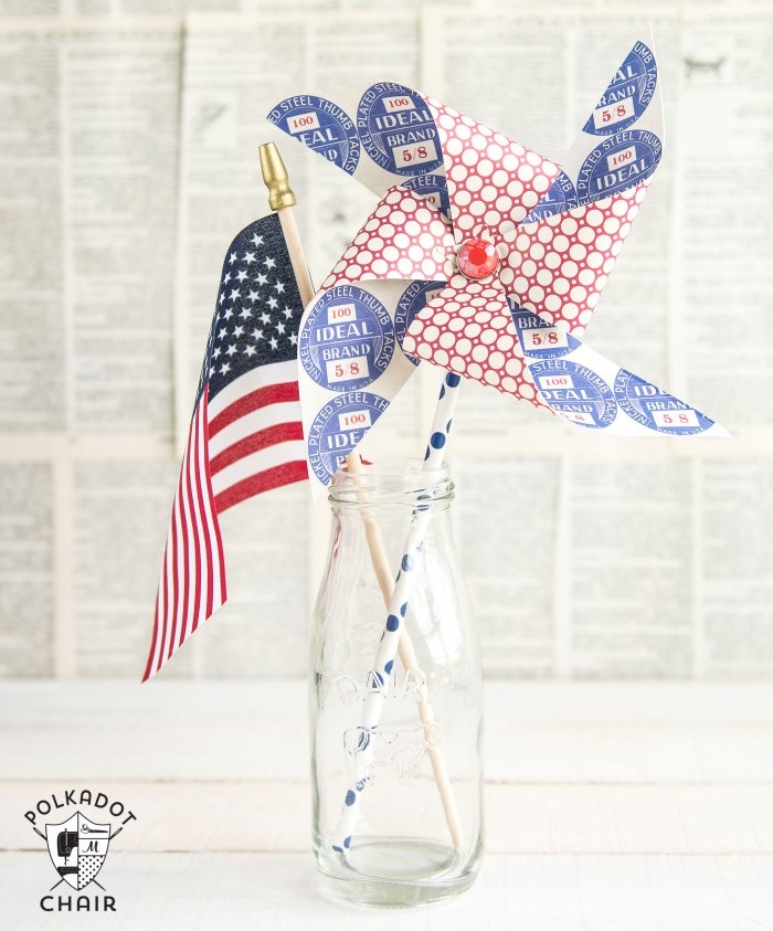 Picture Of diy patriotic pinwheels for independence day  1
