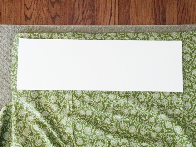 Diy Patterned Fabric Bookshelf Cover Up