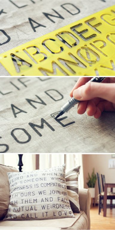 Diy Personalized Pillow With Text