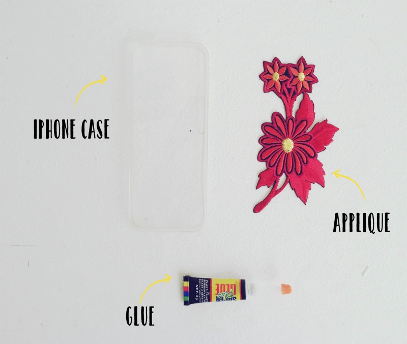 Diy phone case with applique and tassels  2