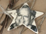 star-shaped photo gift tags