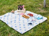 stamped picnic blanket
