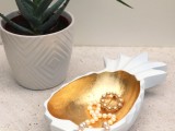 Diy Pineapple Gold Leaf Bowl