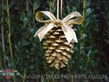 gold pinecone ornaments