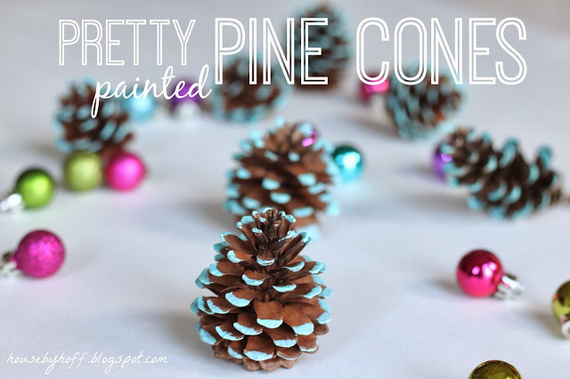 colorful pinecone ornaments