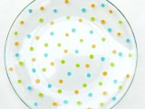 painted polka dot plate