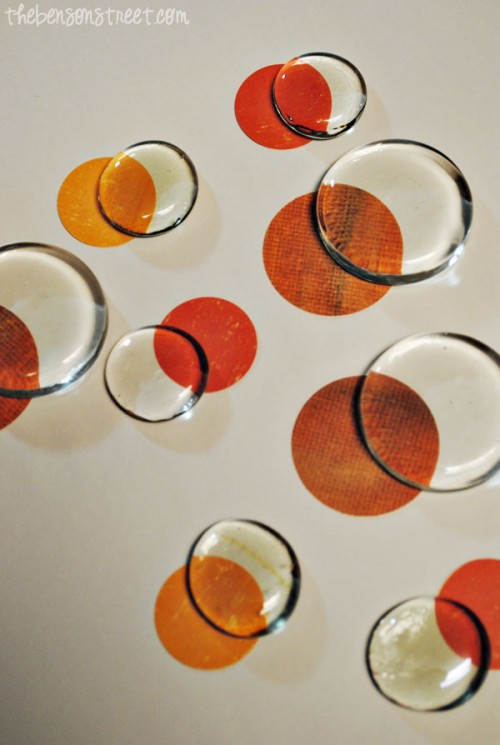 Diy Pumpkin Magnets Of Glass Rocks